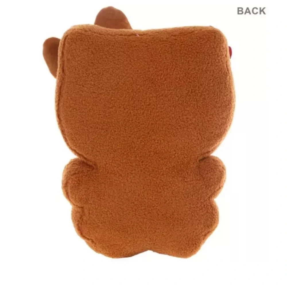 Hello Kitty Gingerbread Pillow, Holiday 2025 Festive Plush with Red Bow, New